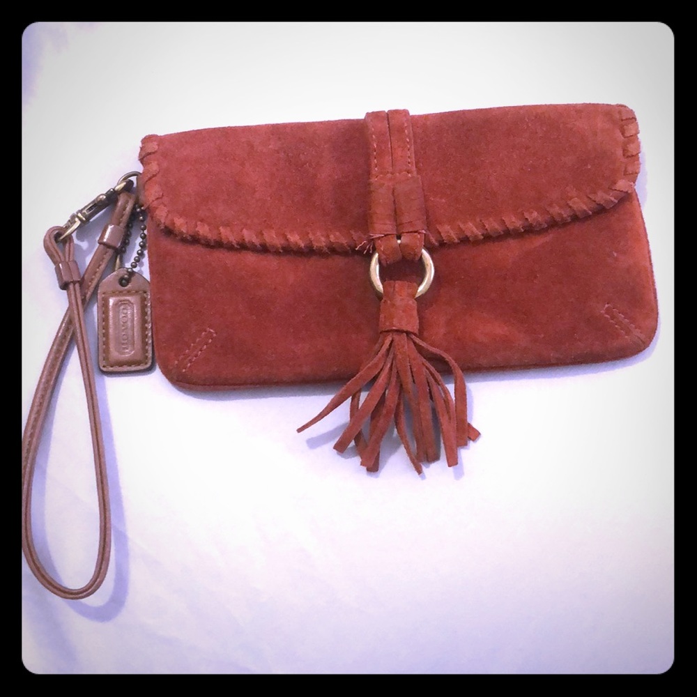 Coach wristlet velvet